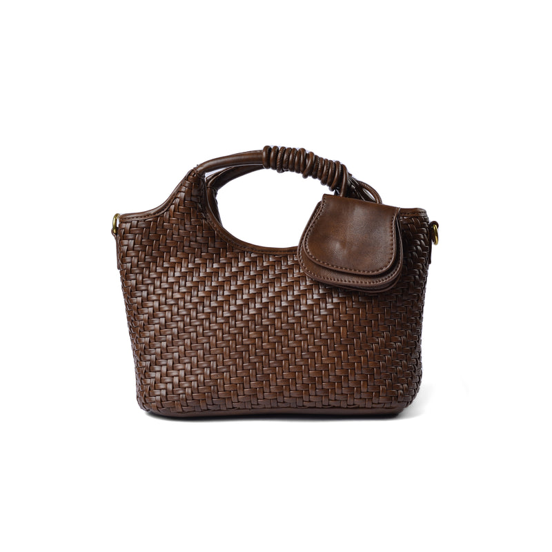 KUART Braided Tote Bag Quality for Every Style 8851 Brown - 1