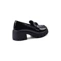 Prada Monolith Leather Loafers shines High Heels Woman TN-165 Black - 2
