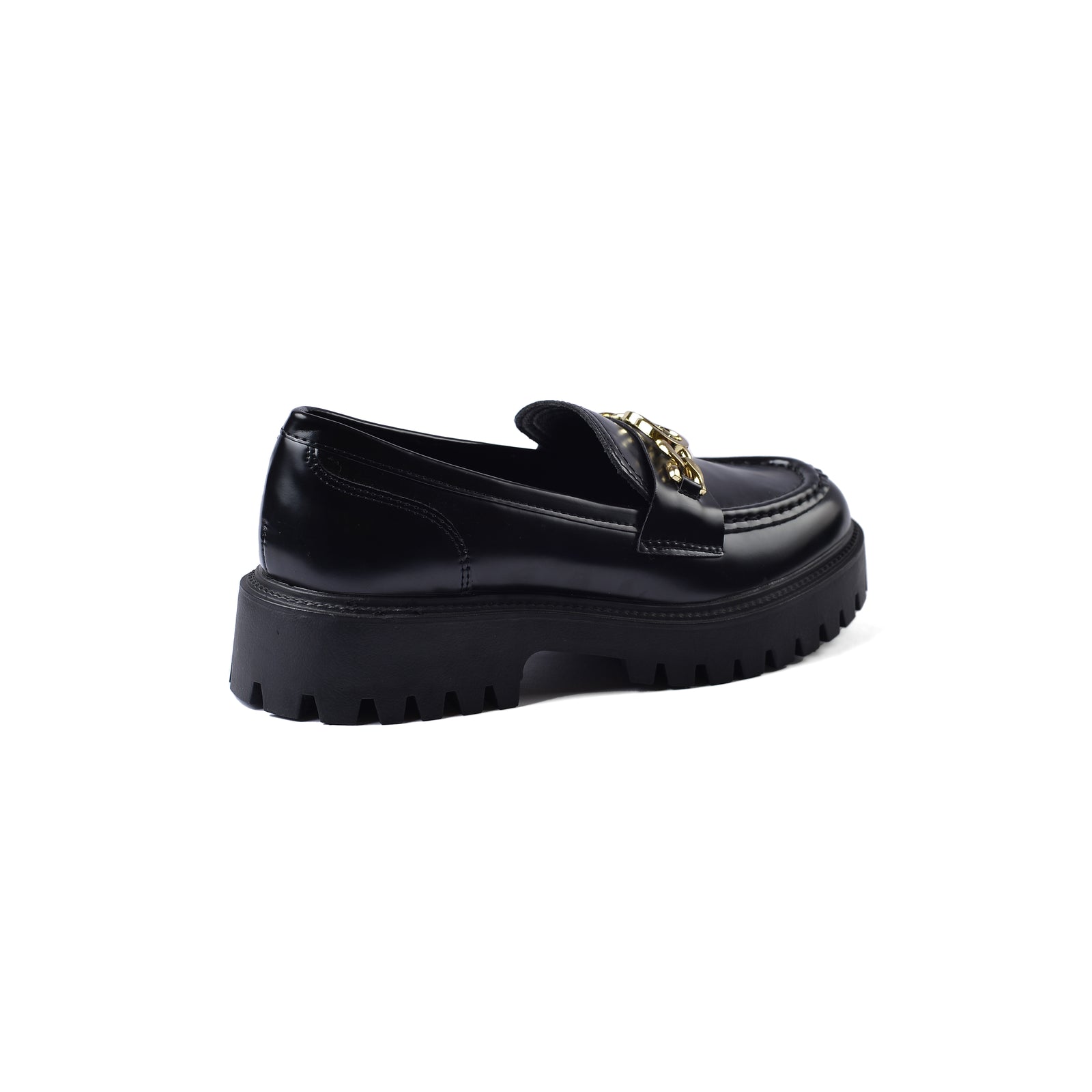 Gucci Monolith Leather Loafers High Heels Woman TN-179 Black - 2