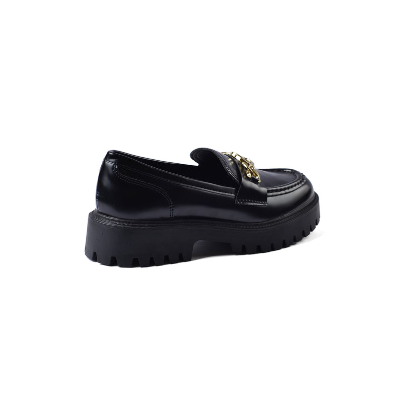 Gucci Monolith Leather Loafers High Heels Woman TN-179 Black - 2