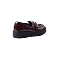 Gucci Monolith Leather Loafers High Heels Woman TN-179 Maroon - 2