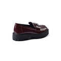 Dior Monolith Leather Loafers High Heels Woman TN-178 Maroon - 2