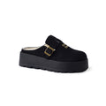 Miu Miu Open Back Loafer Suede Slipper Luxury Woman MA-923 Black - 1