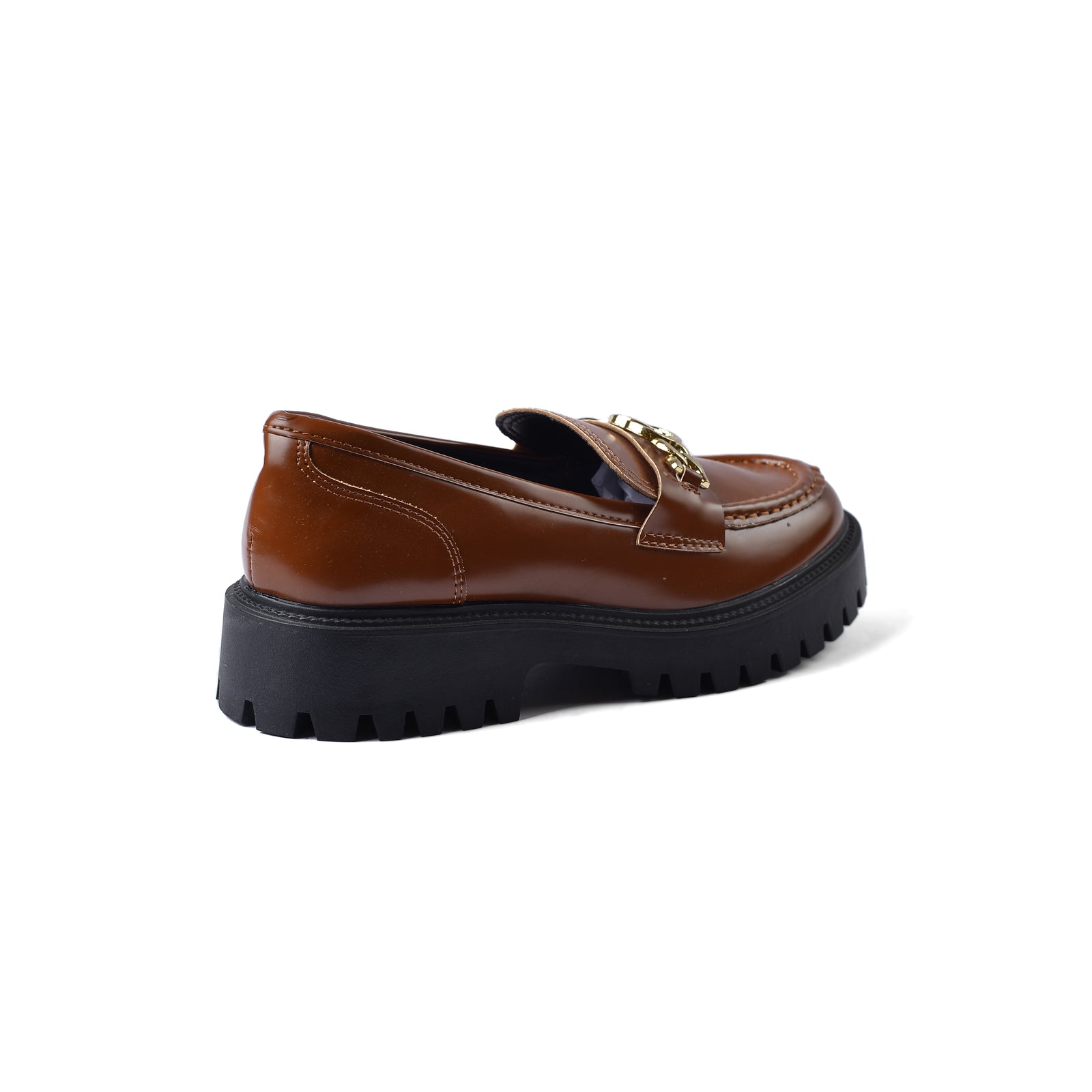 Gucci Monolith Leather Loafers High Heels Woman TN-179 Camel - 2