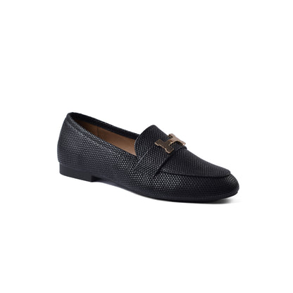 Hermes Paris Loafer Pure Leather Ethos Shoes Woman TN-175 Black
