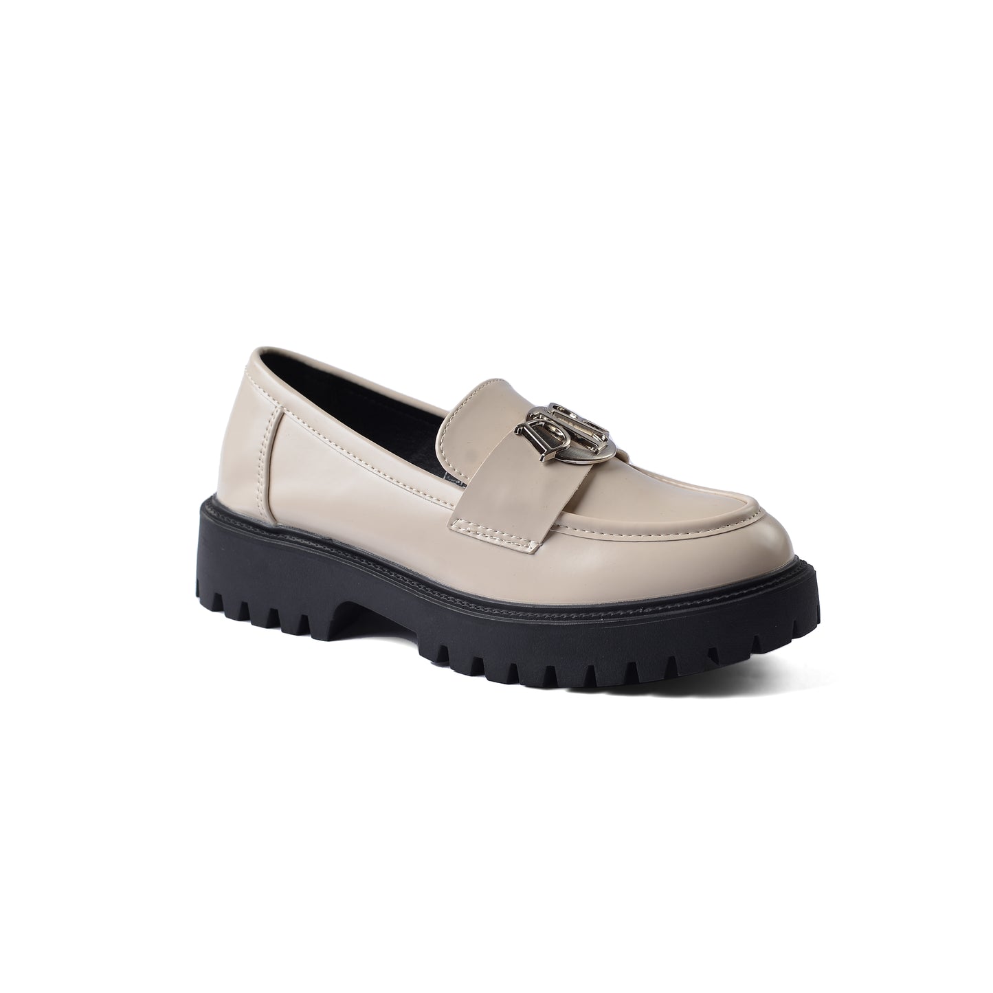 Dior Monolith Leather Loafers High Heels Woman TN-178 Off-White