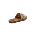 Chloe Multicolor Canvas Woody Flat Sandals Woman CH-3 Beige - 2
