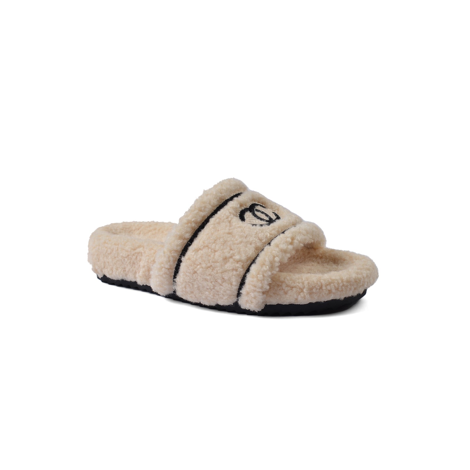 Chanel Flat Open Back Loafer Slipper Luxury Woman LQ20-16 Beige - 1