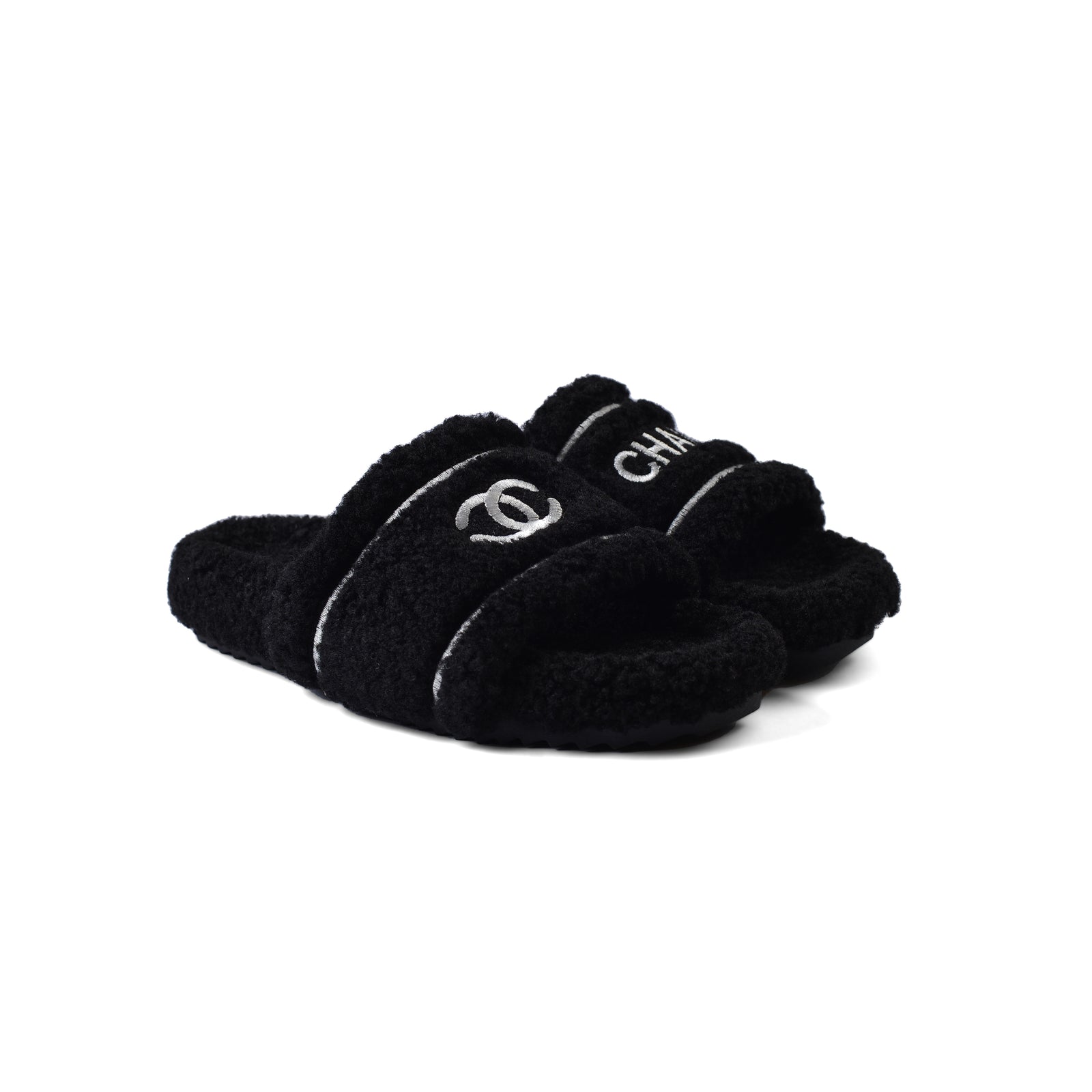 Chanel Flat Open Back Loafer Slipper Luxury Woman LQ20-16 Black - 2