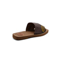 Chloé Patchwork Woody Flat Mule Sandals in Leather Woman CH-7 Coffee - 2