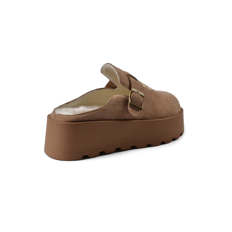 Miu Miu Open Back Loafer Suede Slipper Luxury Woman MA-923 Beige - 2