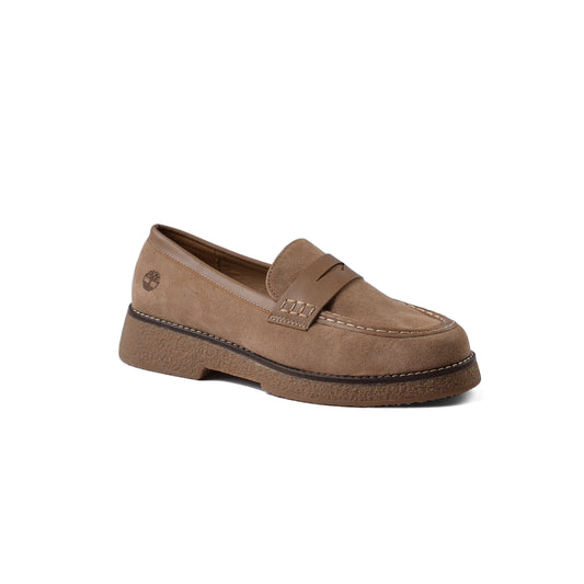 Timberland Faux Suede Classic Loafer With Front Tab Shoes Woman JK-03 Khaki