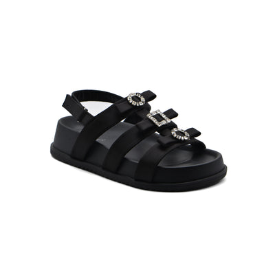 Sandals Chunky Hardware With A Buckle At The Back Woman 2015-22 Black