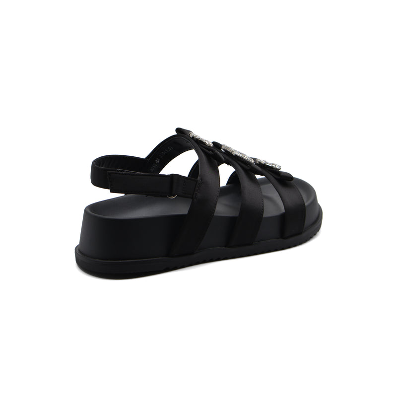 Sandals Chunky Hardware With A Buckle At The Back Woman 2015-22 Black - 2