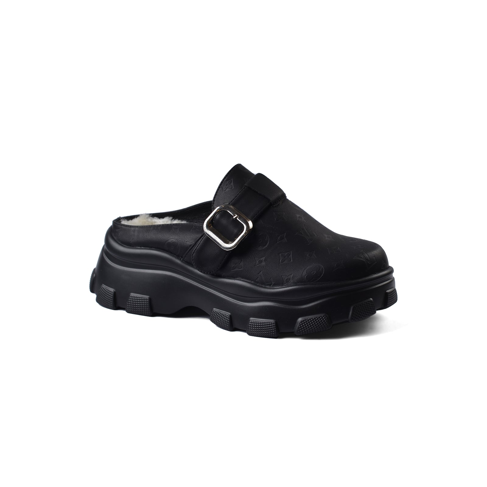 Louis Vuitton Slipper Double Open Back Loafer Luxury Woman VI-170 Black - 1