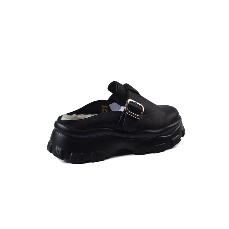 Louis Vuitton Slipper Double Open Back Loafer Luxury Woman VI-170 Black - 2