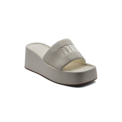 Miu Miu Style Platform Slide Sandals Woman 2015-23 Off-White