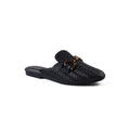 Zara Mare Open Back Loafer Suede Luxury Woman TN-161 Black - 1
