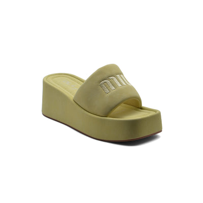 Miu Miu Style Platform Slide Sandals Woman 2015-23 Yellow