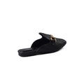 Zara Mare Open Back Loafer Suede Luxury Woman TN-161 Black - 2