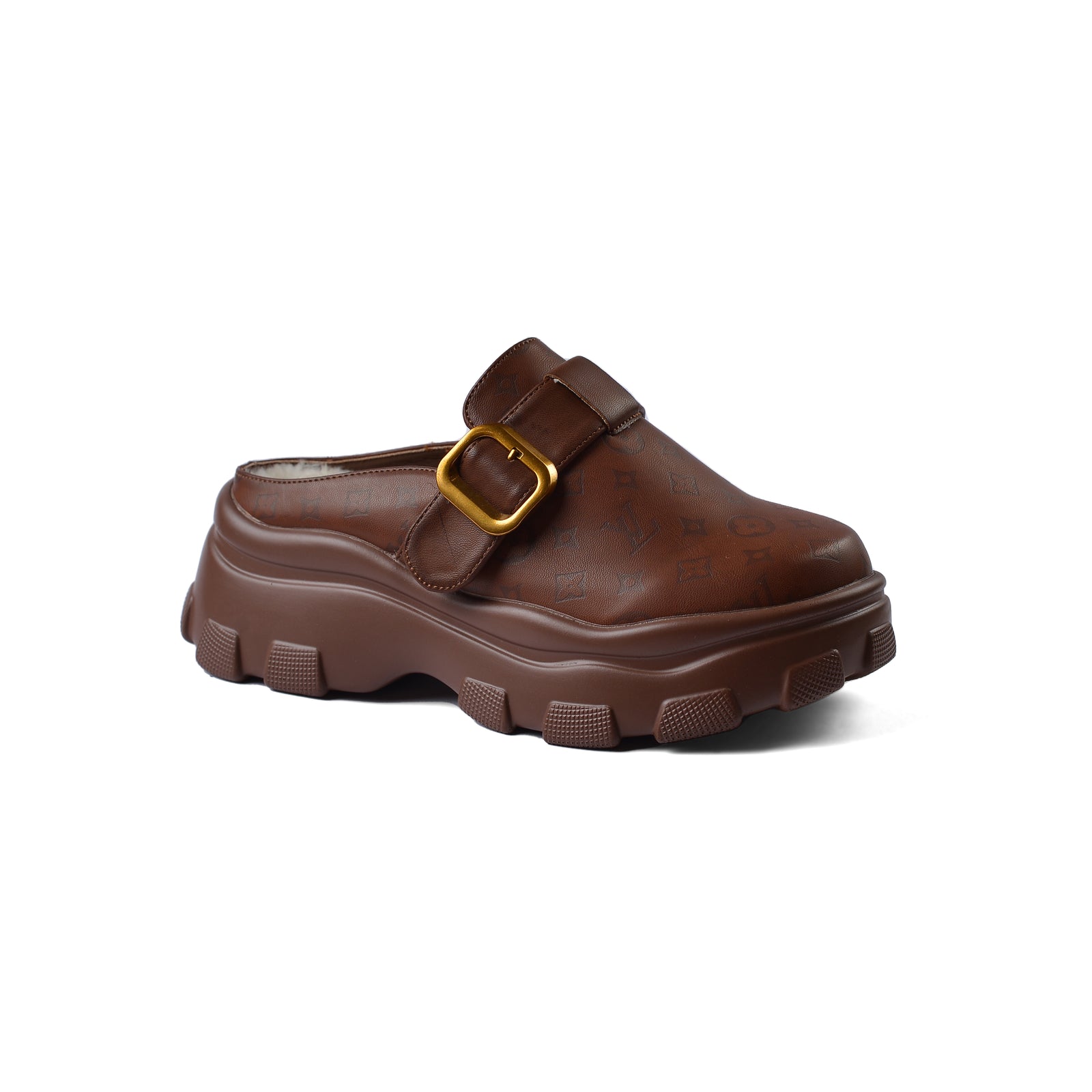 Louis Vuitton Slipper Double Open Back Loafer Luxury Woman VI-170 Brown - 1
