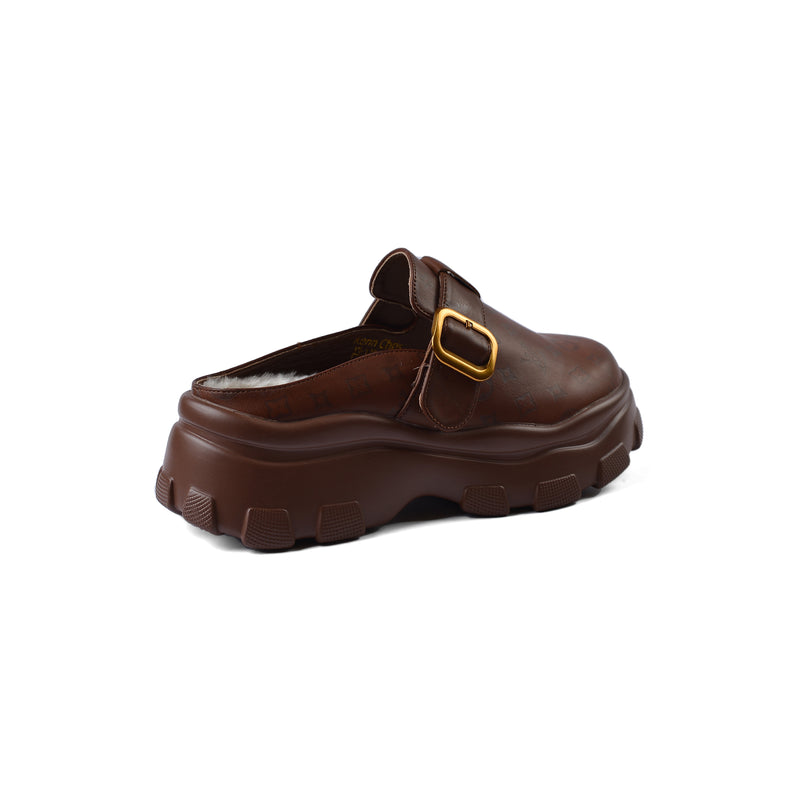 Louis Vuitton Slipper Double Open Back Loafer Luxury Woman VI-170 Brown - 2