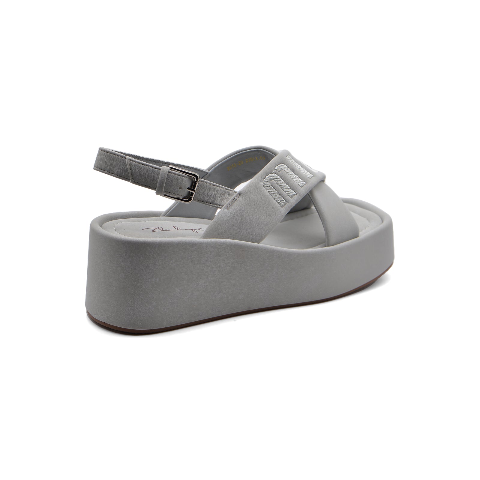 Miu Miu Style Platform Slide Sandals With buckle Woman 2015-20 Gray - 2