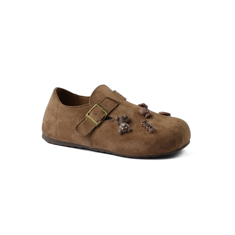 Classic Birkenstock new model for cartoon design fully closed flat shoe soft sole easy to wear Shoes Woman H2025-55 Khaki - 1