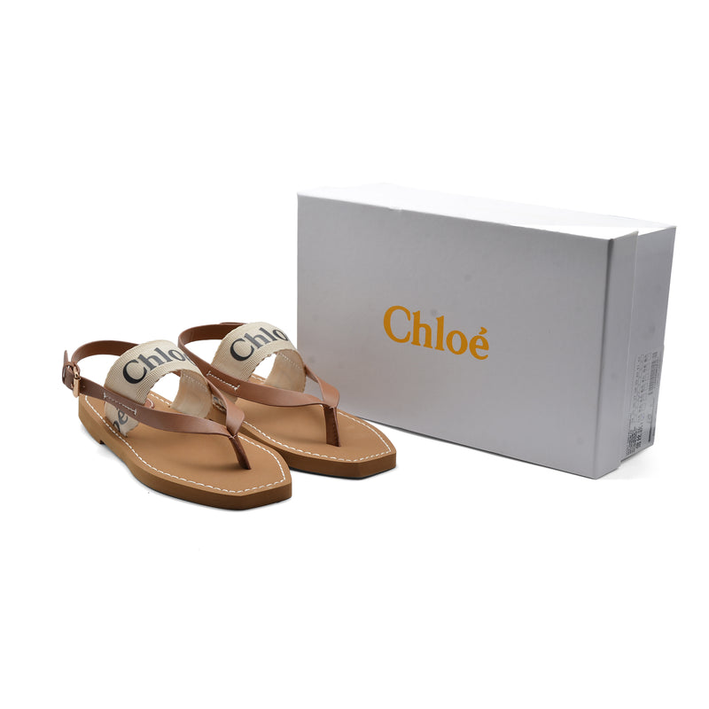 Chloé Woody Canvas & Rubber Thong Sandal Woman CH-2 Havan - 4