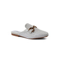 Zara Mare Open Back Loafer Suede Luxury Woman TN-161 White - 1