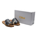 Chloé Patchwork Woody Flat Mule Sandals in Leather Woman CH-7 Black - 4