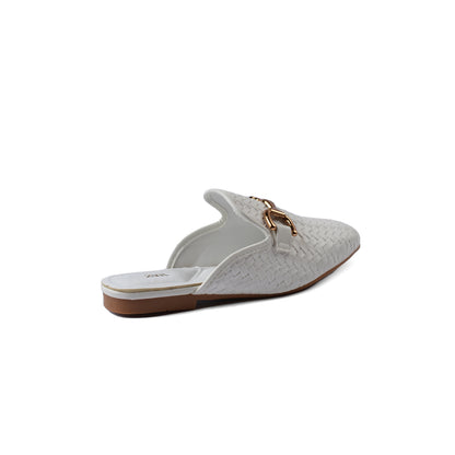 Zara Mare Open Back Loafer Suede Luxury Woman TN-161 White