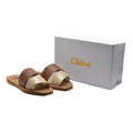 Chloé Patchwork Woody Flat Mule Sandals in Leather Woman CH-7 Havan - 4
