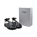 Celine Leather Clea Triomphe Strappy Gladiator Sandals Woman CC-11 Black - 4