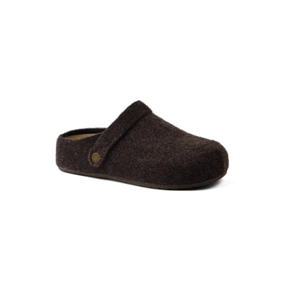 Slipper Flat Open Back Loafer Suede Luxury Woman Q2233 Brown