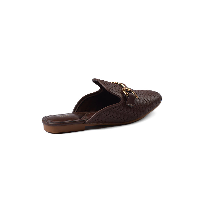 Zara Mare Open Back Loafer Suede Luxury Woman TN-161 Coffee - 2