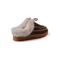Slipper Double Flat Open Back Loafer Fur Luxury Woman VI-171 Brown&Black - 2