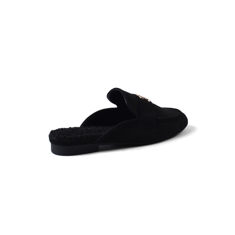 CHANEL Mare Open Back Loafer Suede Luxury Woman TN-163 Black - 2