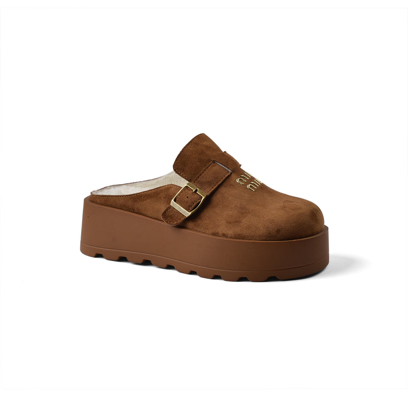 Miu Miu Open Back Loafer Suede Slipper Luxury Woman MA-923 Havan - 1
