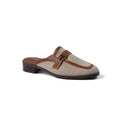 Hermes Flat Open Back Loafer Fur Slipper Luxury Woman VI-176 Camel - 1