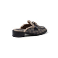 Gucci Flat Open Back Loafer Fur Slipper Luxury Woman VI-177 Navy - 2