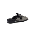 Hermes Flat Open Back Loafer Fur Slipper Luxury Woman VI-176 Black - 2