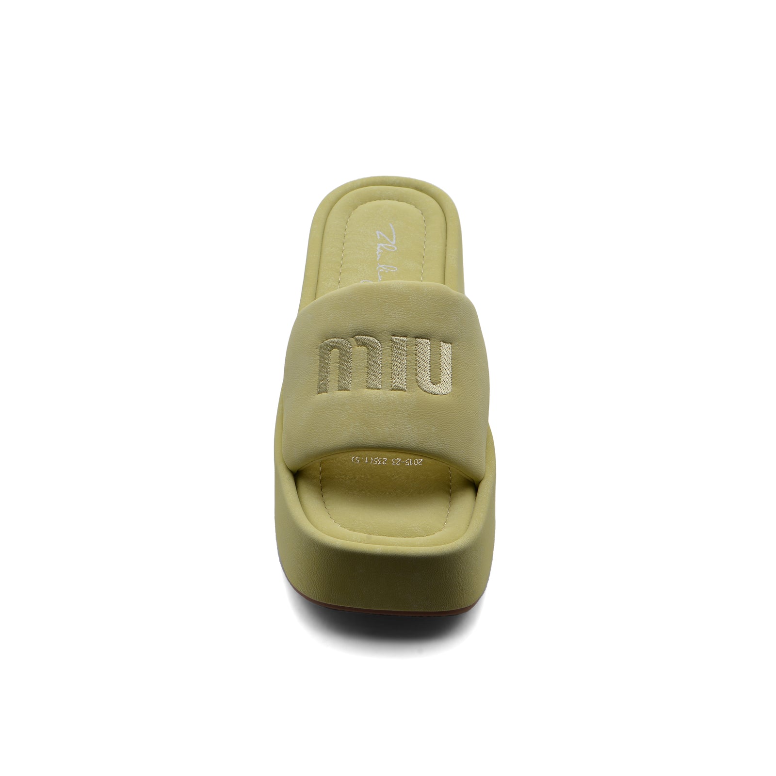 Miu Miu Style Platform Slide Sandals Woman 2015-23 Yellow - 3