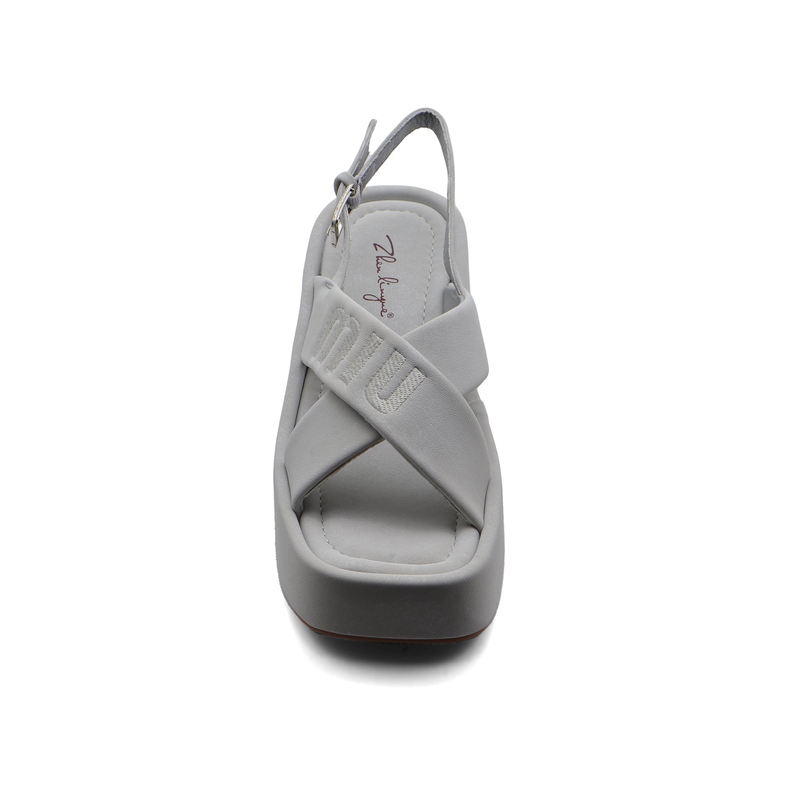Miu Miu Style Platform Slide Sandals With buckle Woman 2015-20 Gray - 3