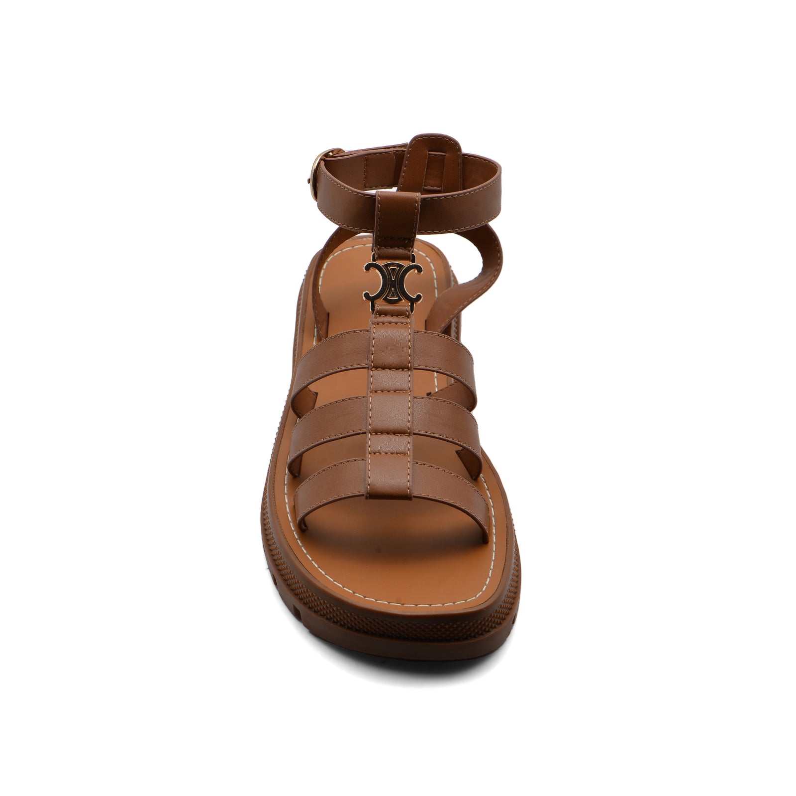 Celine Leather Clea Triomphe Strappy Gladiator Sandals Woman CC-11 Havan - 3