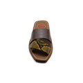 Chloé Patchwork Woody Flat Mule Sandals in Leather Woman CH-7 Coffee - 3