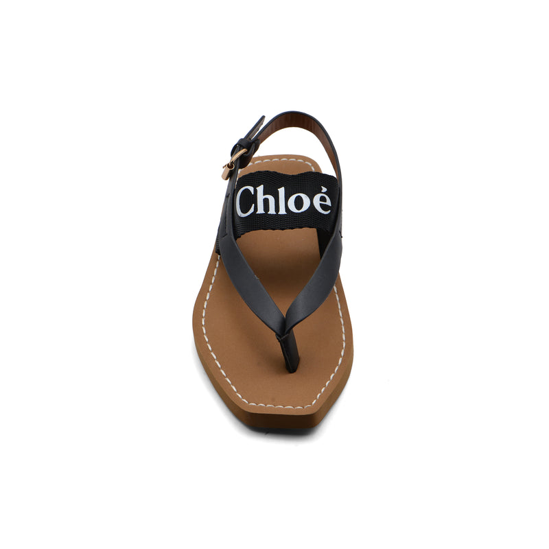 Chloé Woody Canvas & Rubber Thong Sandal Woman CH-2 Black - 3