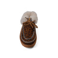 Slipper Double Flat Open Back Loafer Fur Luxury Woman VI-171 Brown&Black - 3