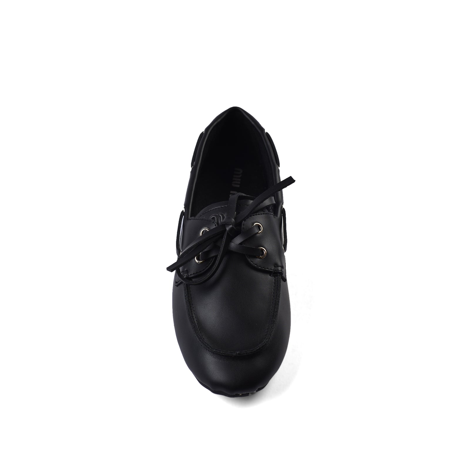 Miu Miu Classic Slip-On Moccasin Loafer Memory Foam Shoes Woman VI-173 Black - 3