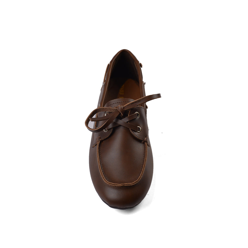 Miu Miu Classic Slip-On Moccasin Loafer Memory Foam Shoes Woman vi-173 Brown - 3